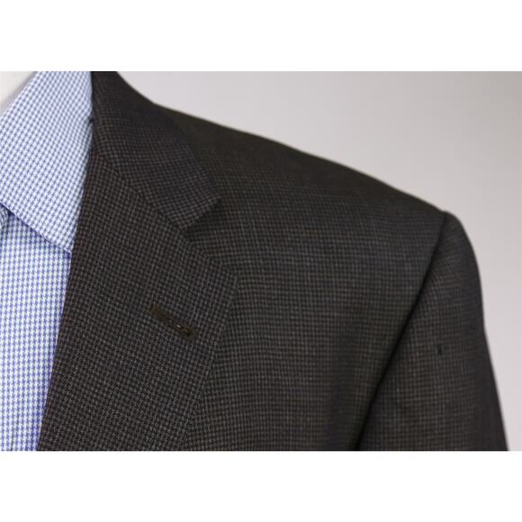 Burberry London Mens Brown Black Check 2-Btn Wool Sportcoat Blazer 44R - Picture 4 of 10